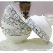 PORCELAIN RICE BOWL ROUND EDGE WITH BEAUTIFUL DECAL